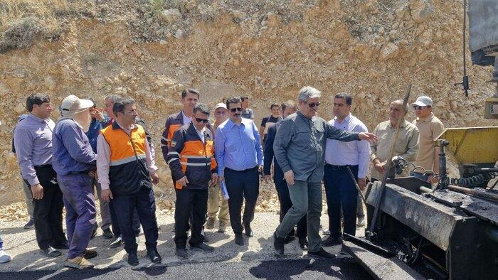 تعریض وایمن سازی مسیر باشت به چرام در مراحل پایانی 