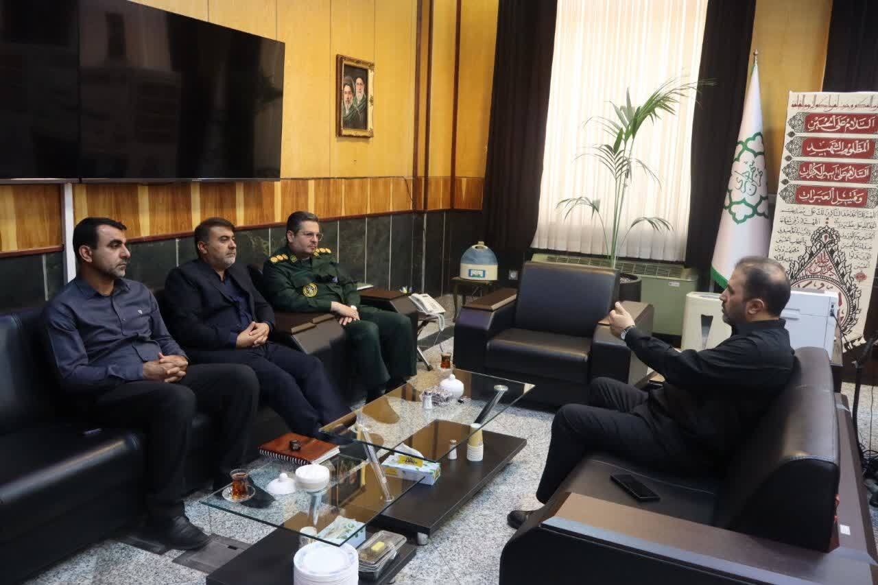 دیدار معاون هماهنگ کننده سپاه فتح با شهردار منطقه ۱۴ تهران/ امکانات لازم برای اسکان و پذیرایی زائران کهگیلویه و بویراحمد مهیاست