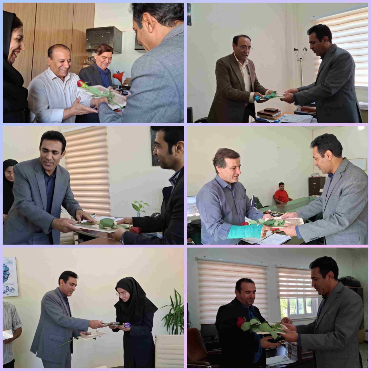 کار متفاوت مدیر کل فرهنگ و ارشاد اسلامی استان در روز کارمند ؛ درخشان با اهدای گل به دیدار همکاران رفت 