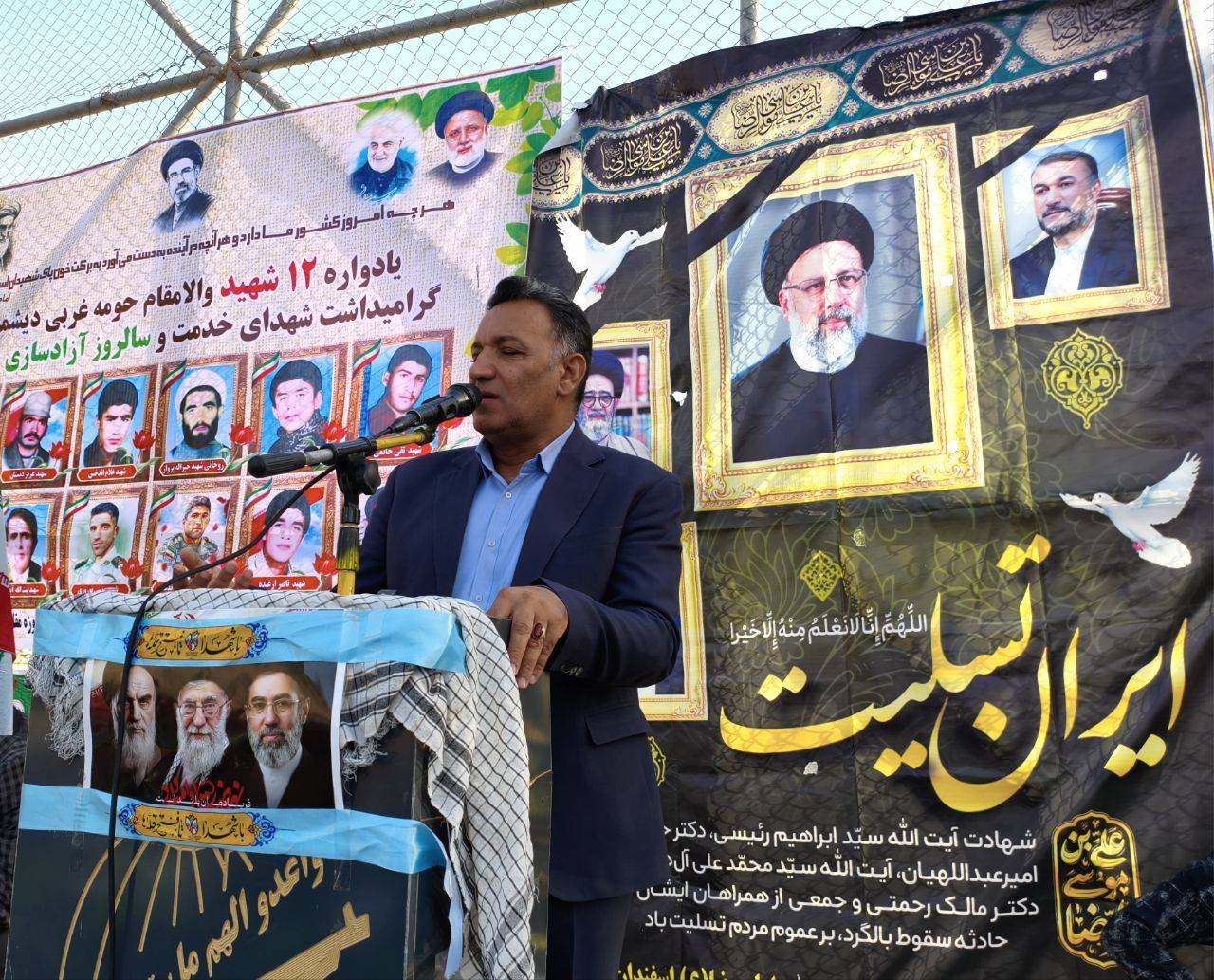برگزاری باشکوه  یادواره ۱۲ شهید حومه غربی دیشموک در اسفندان + تصاویر 
